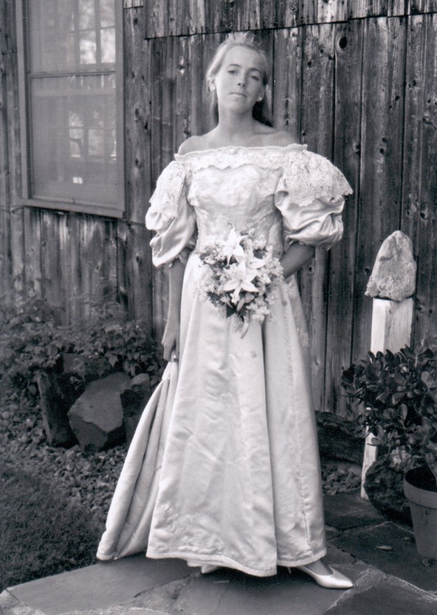 (This is Jane Ogden, wearing the dress at her June 2, 1986,