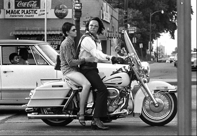 Elvis Presley and Kathy Seph cruising the streets of Memphis