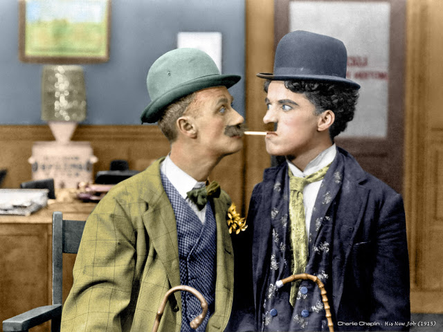 Interesting Colorized Photos of Charlie Chaplin in the 1910s-30s (4)