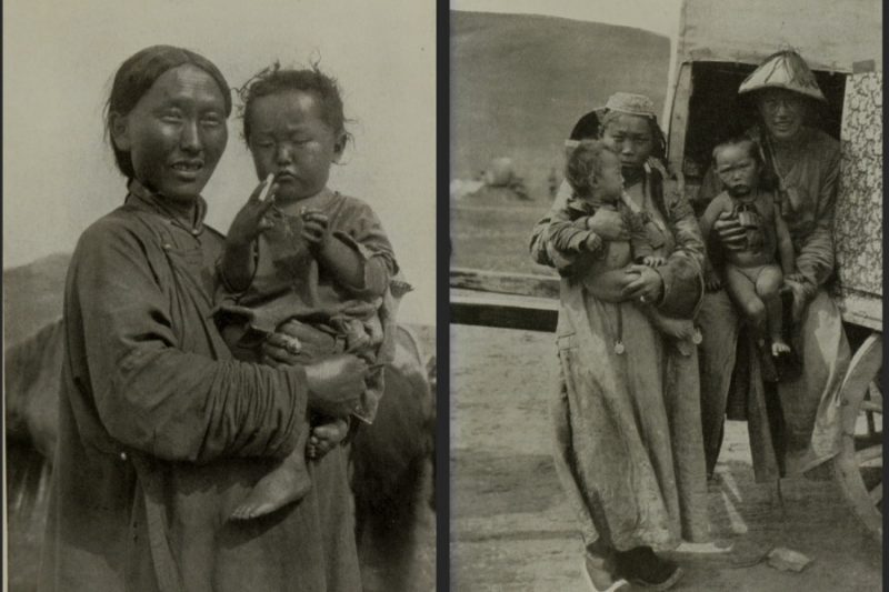 Mongolian parents and children
