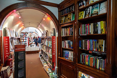 Bertrand Bookshop established in 1732 is the oldest operating bookshop. Chiado, Lisbon, Portugal.