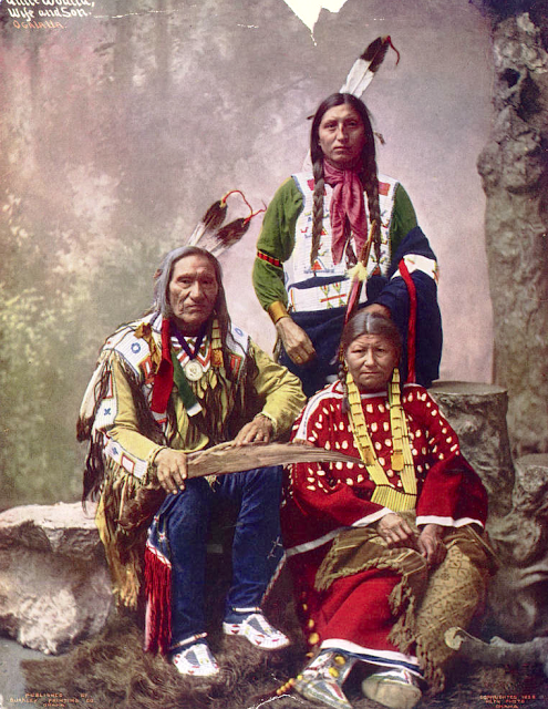 Chief Little Wound and family. Oglala Lakota. 1899. Photo by Heyn Photo. Source - Denver Public Library Digital Collections.