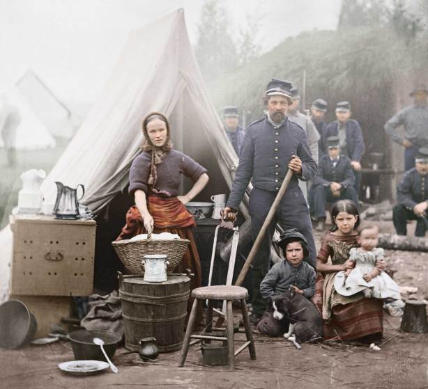 Washington, District of Columbia. Tent life of the 31st Penn. Inf. (later, 82d Penn. Inf.) at Queen's farm, vicinity of Fort Slocum, 1861