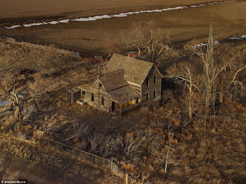 The site of The Yellow Porch, Sheridan County, Nebraska, was first built on in 1890 by homesteader John Butler and was used to sell alcohol during Prohibition. It is now a relic of the pioneering homesteaders who set up their lives on the 100th Meridian

