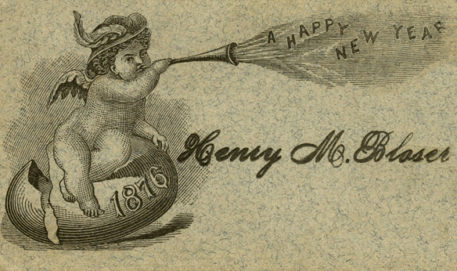 A Happy New Year, 1876, Henry M. Bloser