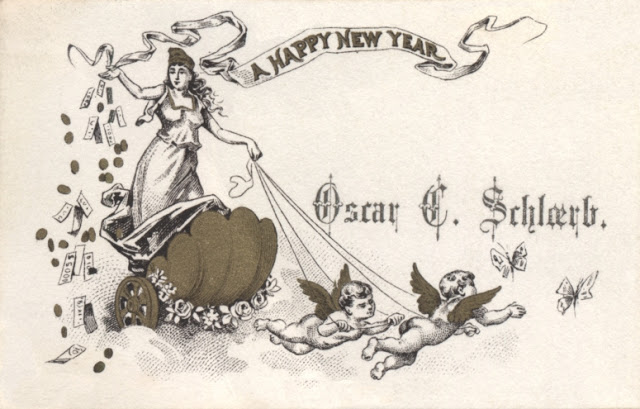 A Happy New Year, Oscar C. Schloerb, ca. 1858-1897