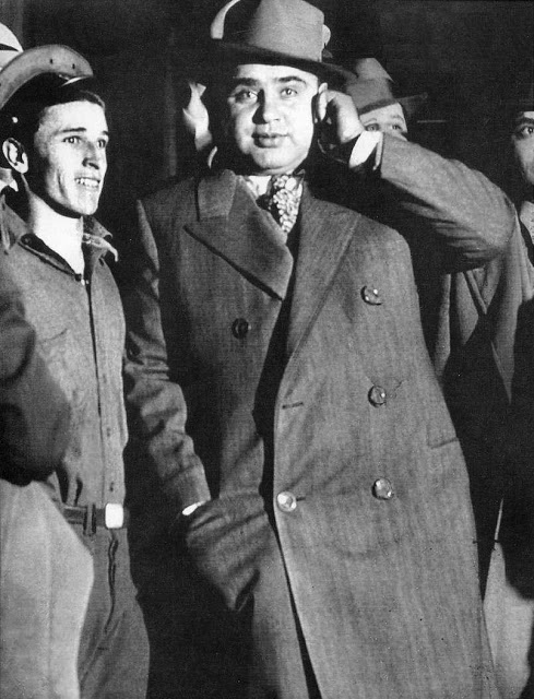Al Capone leaving the federal court, October 1931