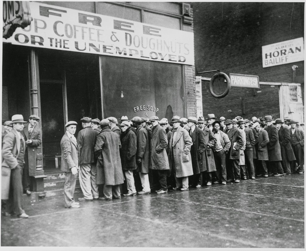 Al Capone’s soup kitchen during the Great Depression, Chicago, 1931.