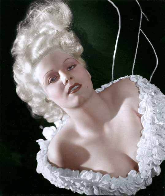 Beautiful Jean Harlow in Colorized Vintage Photos (2)