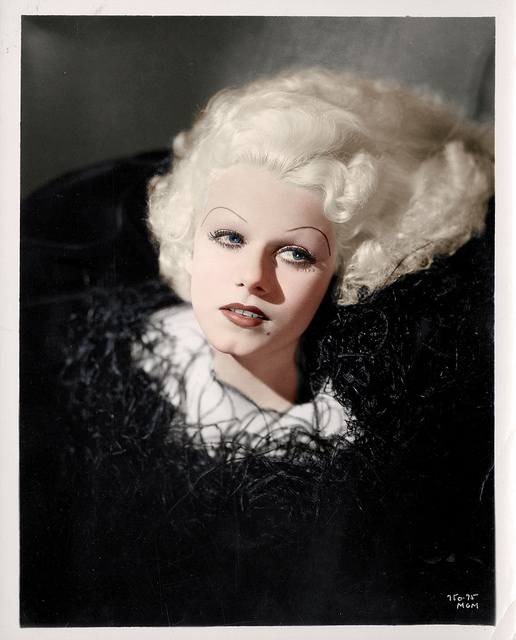 Beautiful Jean Harlow in Colorized Vintage Photos (20)