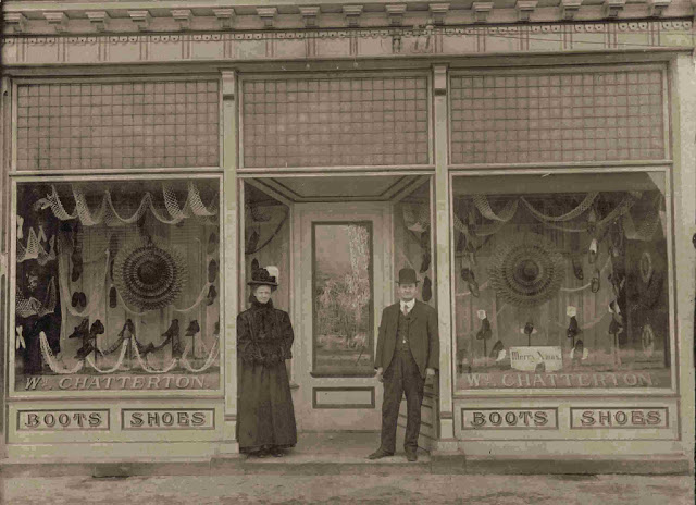 Boots and shoes store in Victorian Era