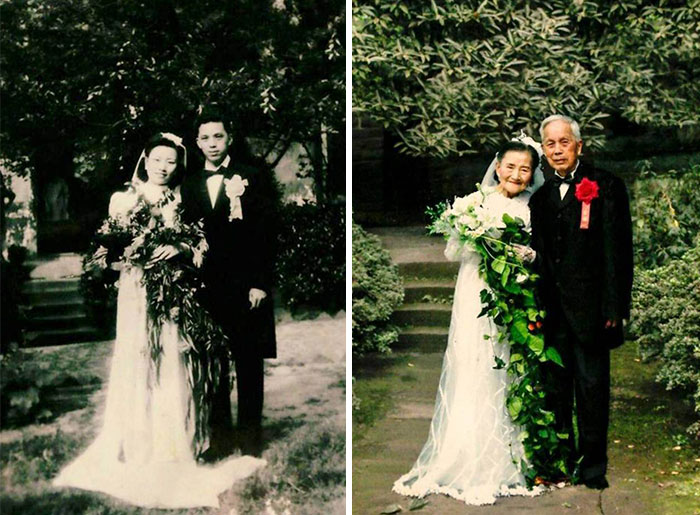 Cao Yuehua and Wang Deyi got married in 1945