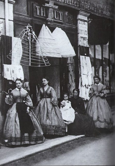 Crinoline shop, ca. 1880