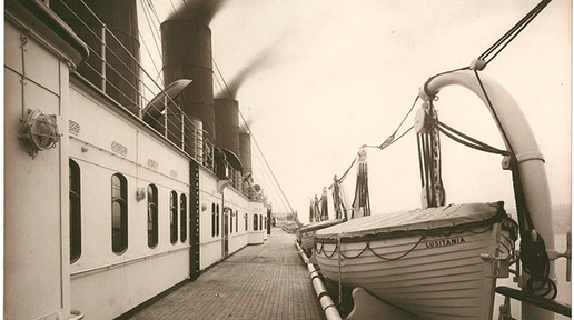 The Lusitania boat deck.