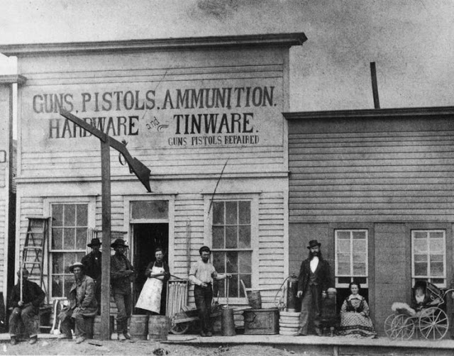 Hardware store sold weapons, Dodge city, 1872