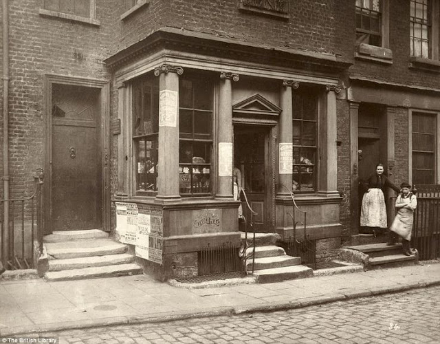 Shop in Macclesfield Street, Soho, London, 1883