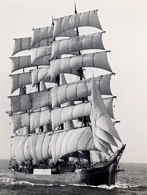 The German ship Pamir which, in 1949, became the last commercial sailing ship to round Cape Horn.