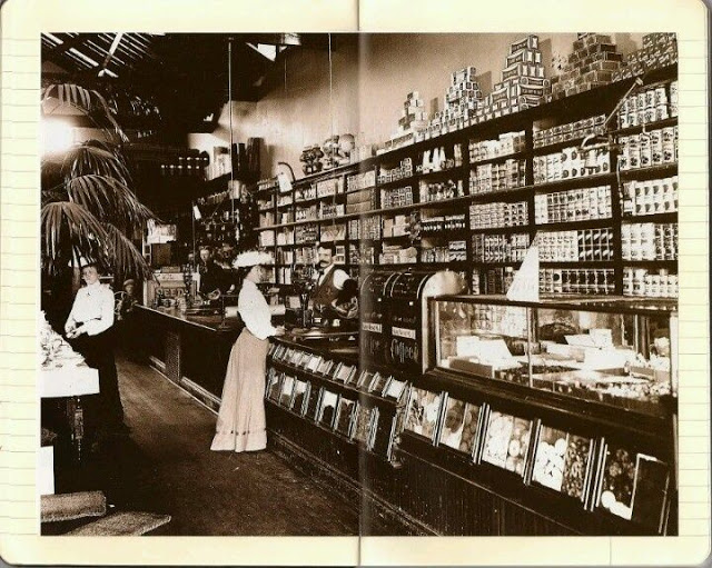The grocery store, USA, ca. late 1800s