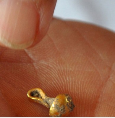 The delicate piece of gold (pictured) may have been worn by either a man or a woman of high social standing, according to archaeologists who led the excavation that discovered it. source 