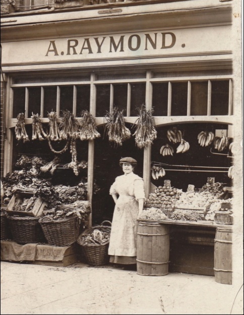 Vegetable store in the late 1800s