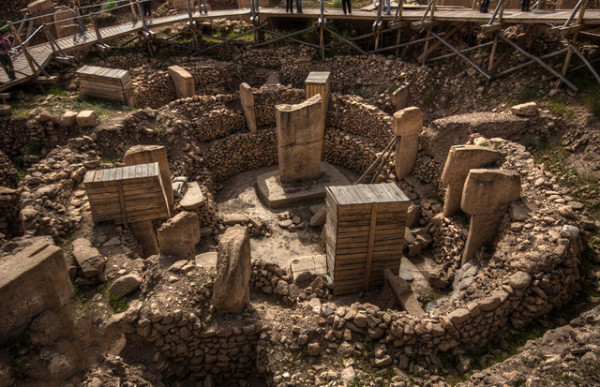 Gobekli Tepe was first identified in 1963 by a turkish-American research group. They noticed several piles consisting of fragments of flint, a sign of human activity in the Stone Age. source