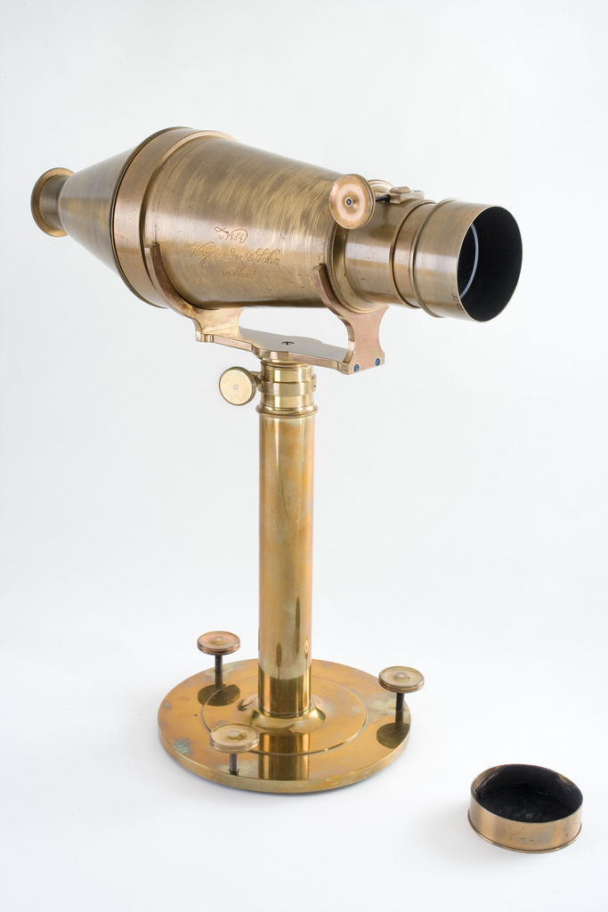 Camera, Replica of 1840 Voigtlander, A) 225469 C) 6075 WorldÕs first metal camera