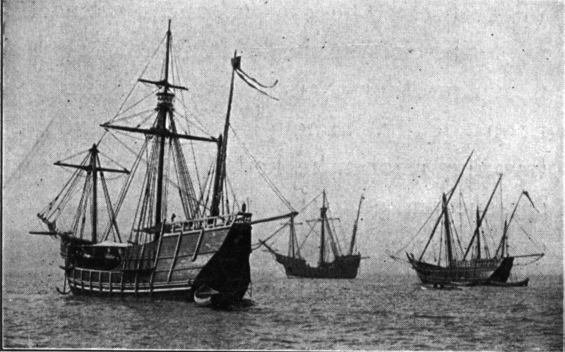 Replicas of Niña, Pinta and Santa Maria sailed from Spain to the Chicago Columbian Exposition
