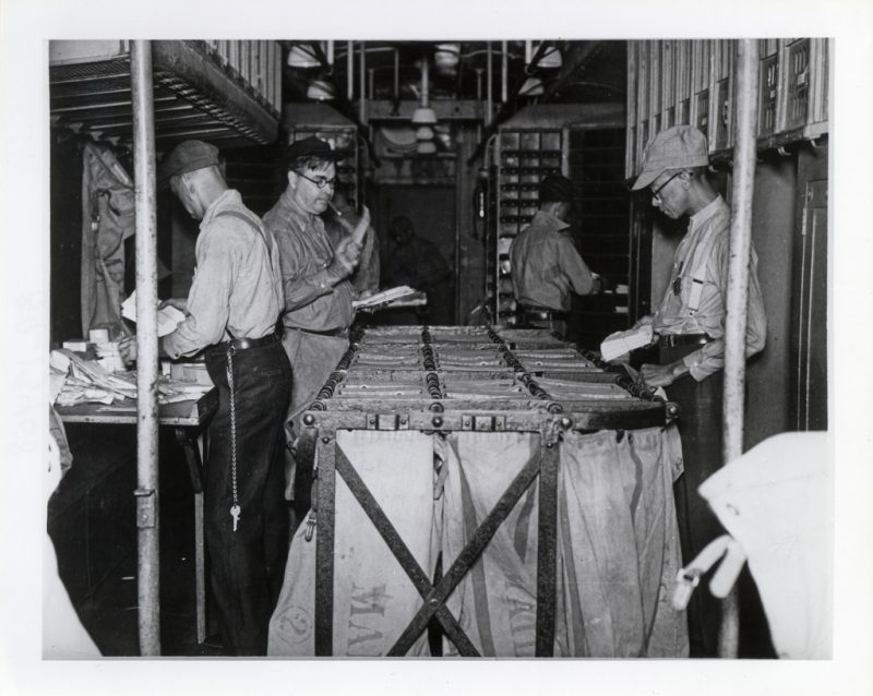 Railway Post Office Clerks at Work 1930