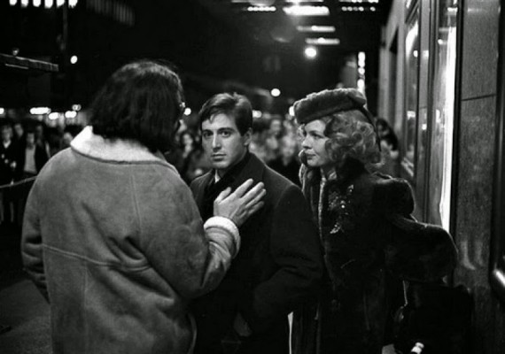 Francis Ford Coppola, Al Pacino, and Diane Keaton filming The Godfather in New York City