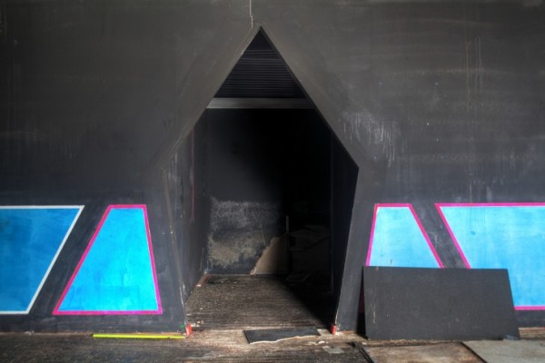 Entrance to the laser tag arena