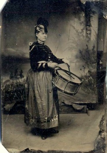 A Victorian drummer in uniform, ca. 1870s
