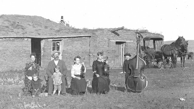 A family band in Custer County, Nebraska, 1892