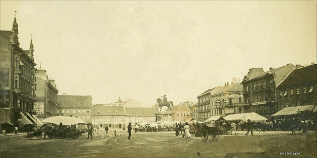Ban Jelacic Square, Zagreb, ca. 1890