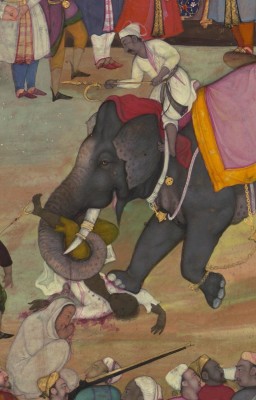Illustration from the Akbarnama, the official chronicle of the reign of Akbar, the third Mughal emperor.Source