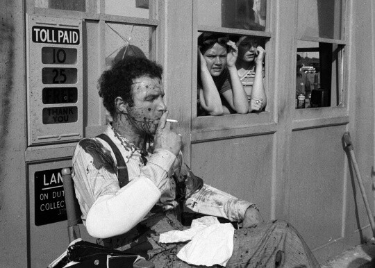 James Caan relaxing with a cigarette
