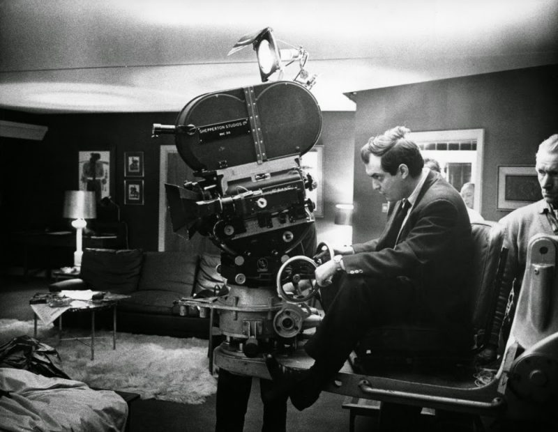 Kubrick behind the camera for the scene in which US general Buck Turgidson (George C. Scott) cavorts with his lover, Miss Scott (Tracy Reed