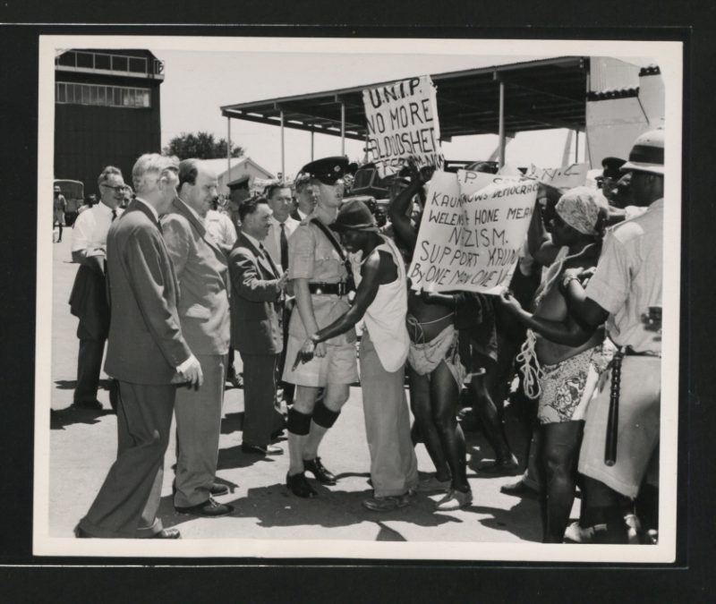 Visit of Iain Macleod, Secretary of State for the Colonies, to Northern Rhodesia in March 1960; demonstrations by the United National Independence Party (UNIP)