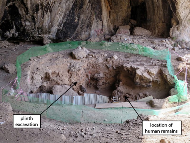 Neanderthal remains were found, along with a plinth of sediment, in Shanidar Cave in Iraq.  Photo Graeme Barker 