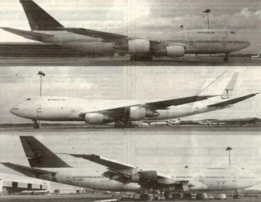 The notice gave the planes’ registration numbers as TF-ARM, TF-ARN, and TF-ARH and includes photos of the abandoned jets -- two white and one "off-white" 747-200Fs. Photo: The Star