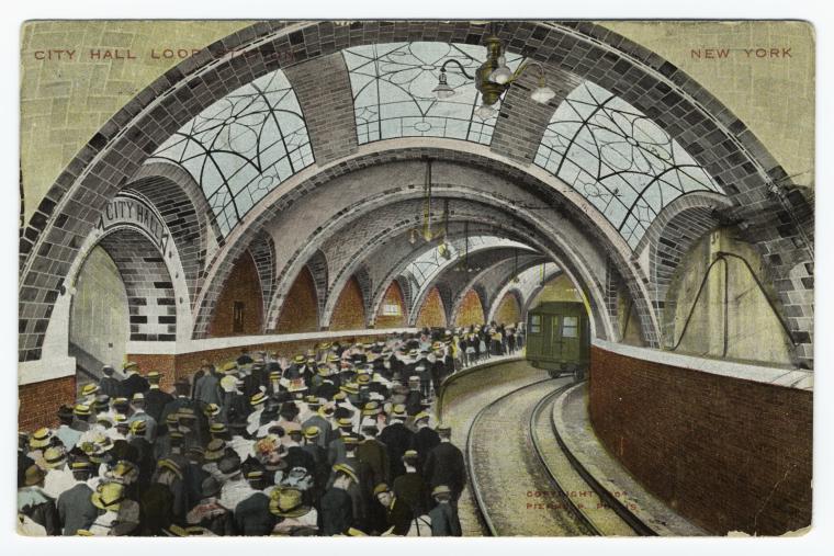 1904 – A postcard showing the festive crowd at the new station.