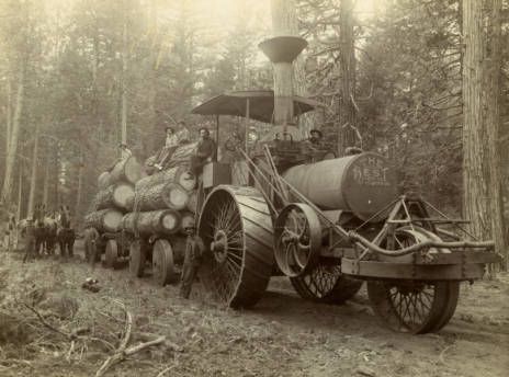 Tractor pulling logs source
