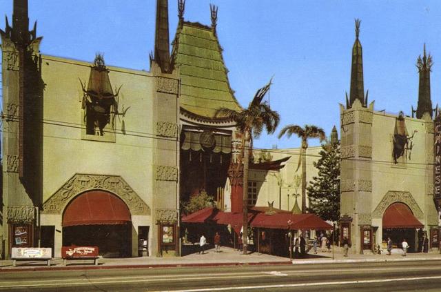 A nice color photo of Grauman's Chinese Theater, which opened in 1927