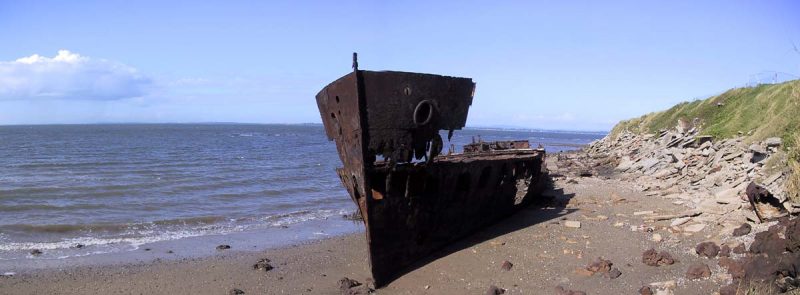 Gayundah beached off Woody Point, as seen in 2006