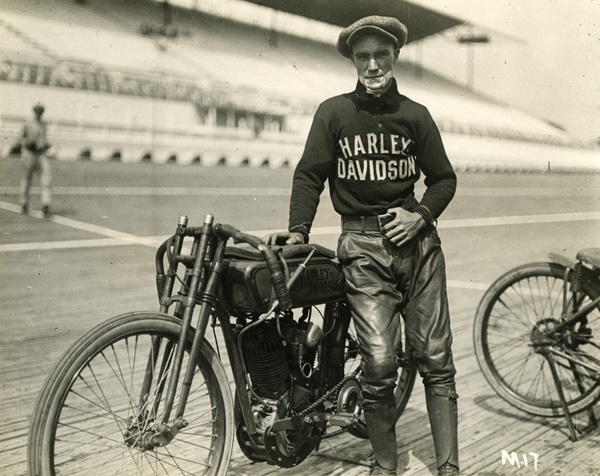 Jim Davis with Harley-Davidson