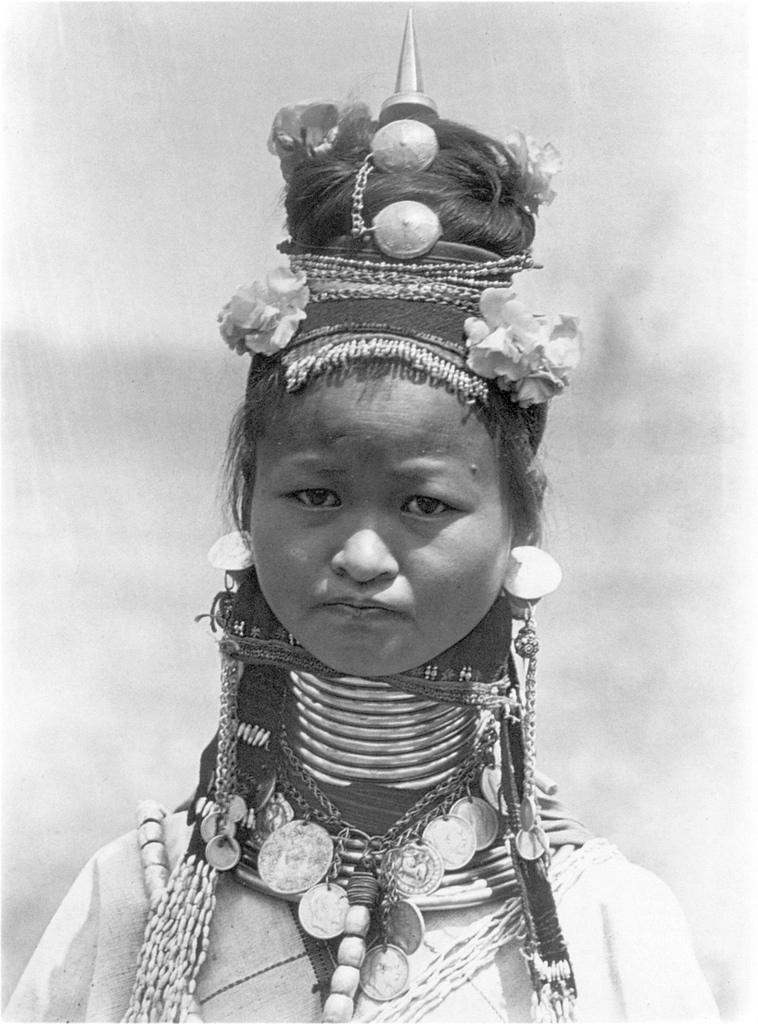 Padaung girl, taken in Shan State ca. 1930