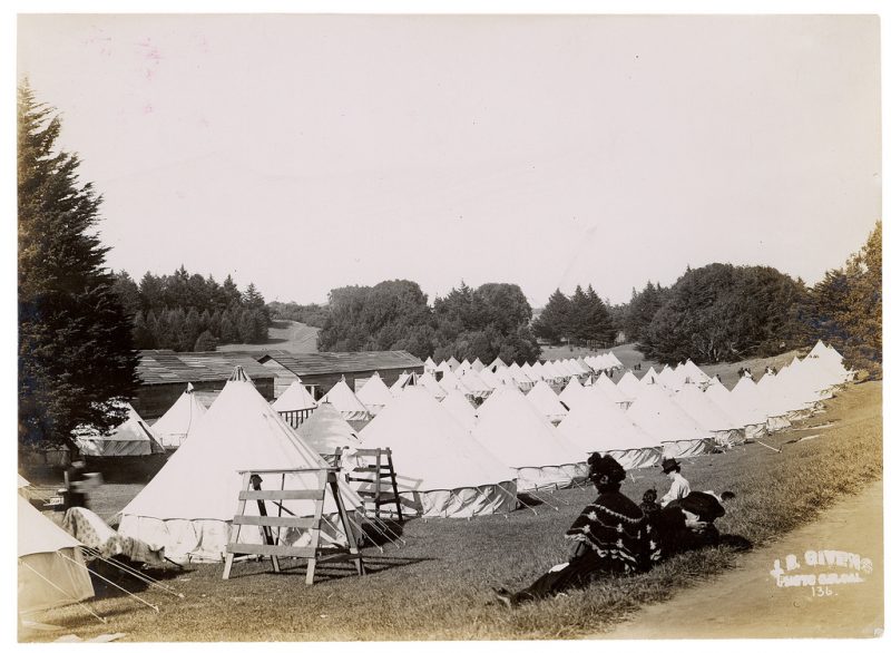 Photograph of a Camp in Golden Gate Park Under Military Control After the 1906 San Francisco Earthquake, 1906