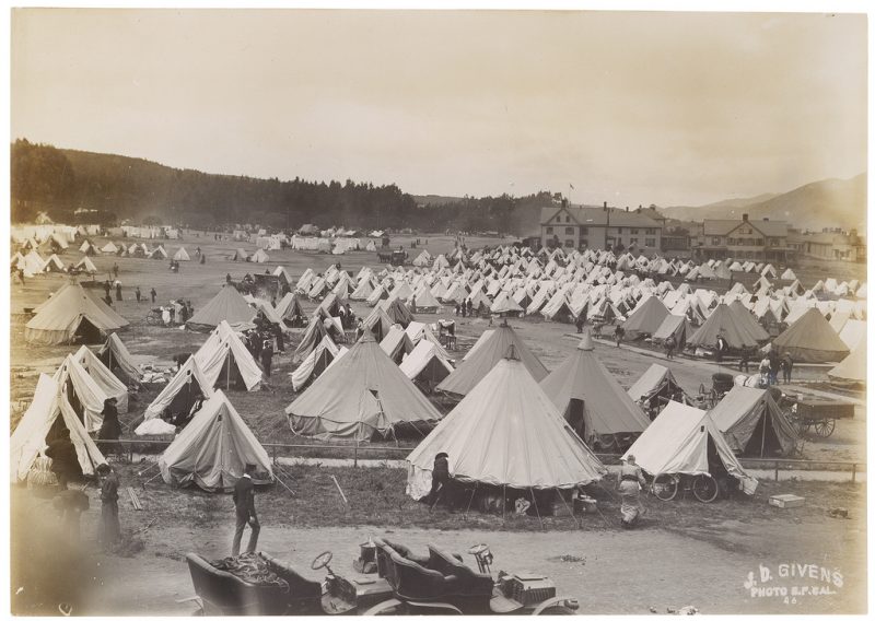 Photograph of a Military Camp on the Fourth Day After the 1906 San Francisco Earthquake, 1906