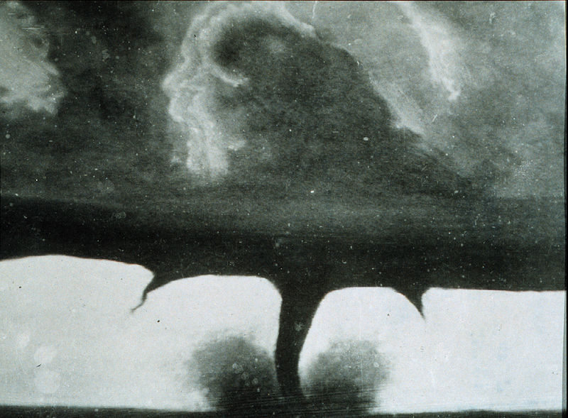 This tornado hit Howard, South Dakota on August 18, 1884 and this is also believed to be the oldest photograph taken of a tornado.