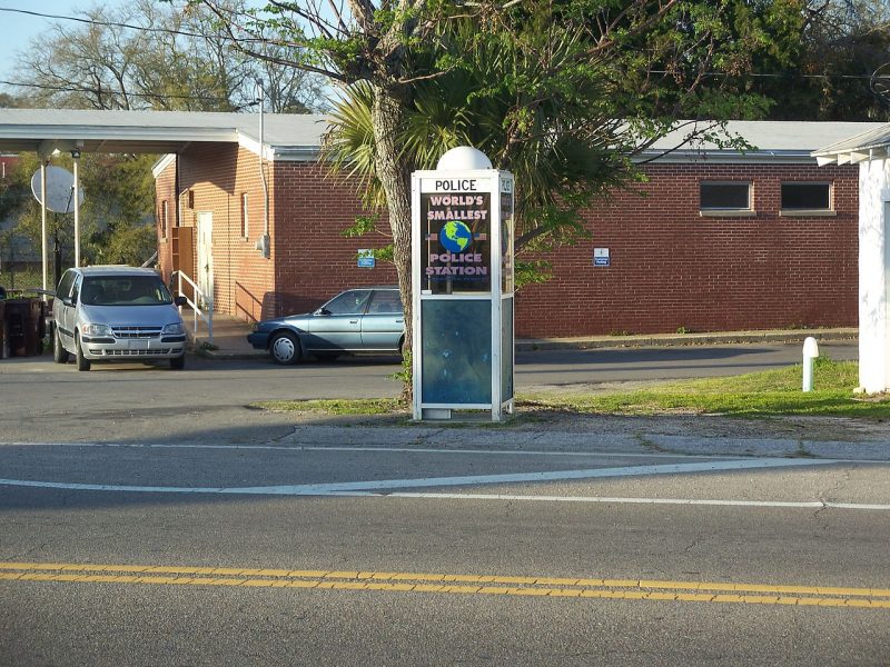 The phone was located in a call box that was bolted to a building at the corner of U.S. 98 and Tallahassee Street. source