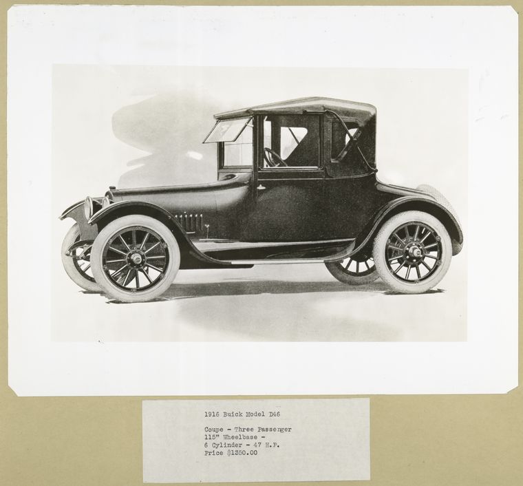 1916 Buick model D 46, Coupe, Three-passenger.